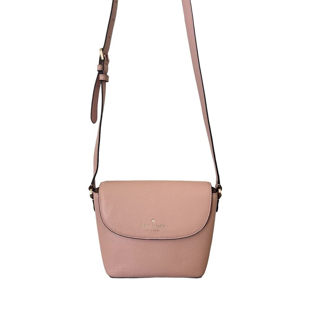 Kate Spade Emmie Flap Rose Smoke Pink Crossbody Purse Bag